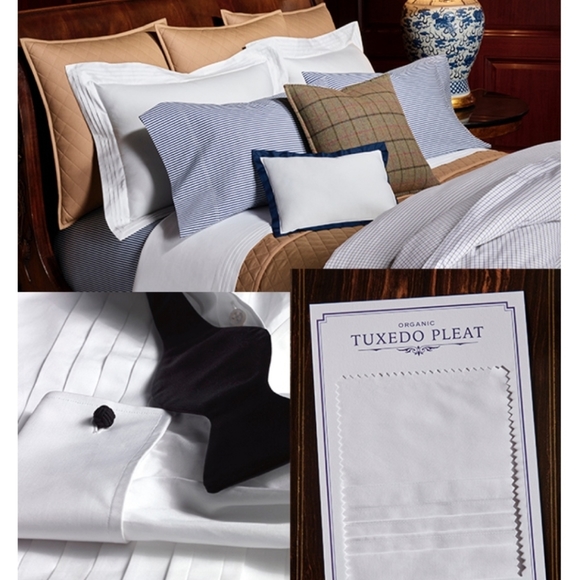 Ralph Lauren QUEEN Tuxedo Pleat Duvet Cover Only (no shams) - Picture 9 of 10